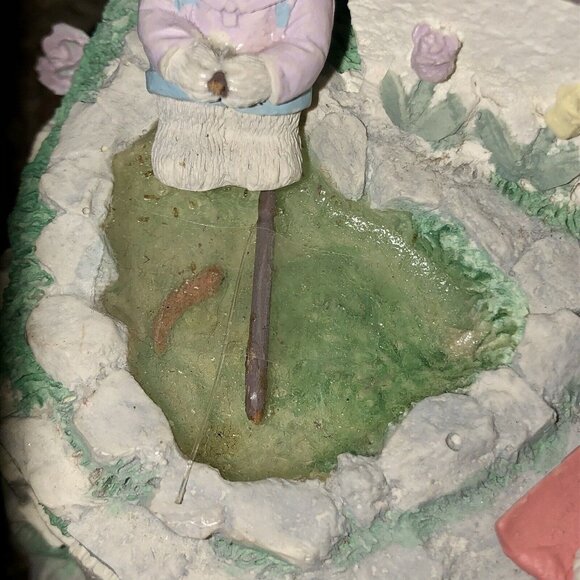 Vintage ABC Lighted Animated Musical Easter Bunny Cottage Used - Picture 8 of 16